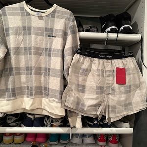 Calvin Klein plaid Loungewear set